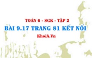 Bài 9.17 trang 81 Toán 6 Tập 2 Kết nối tri thức